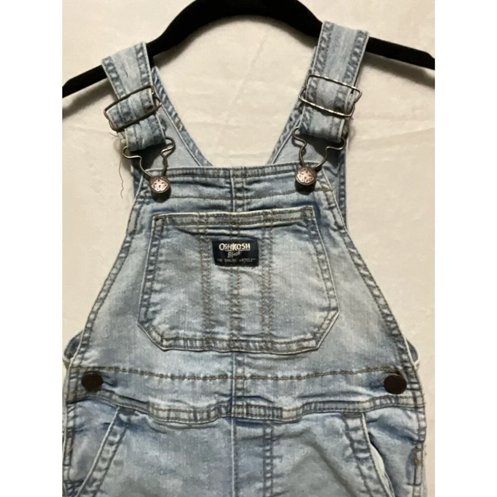 OshKosh Bgosh Toddler Boys Girls Vestbak Denim Overalls Light Wash Classic 3T